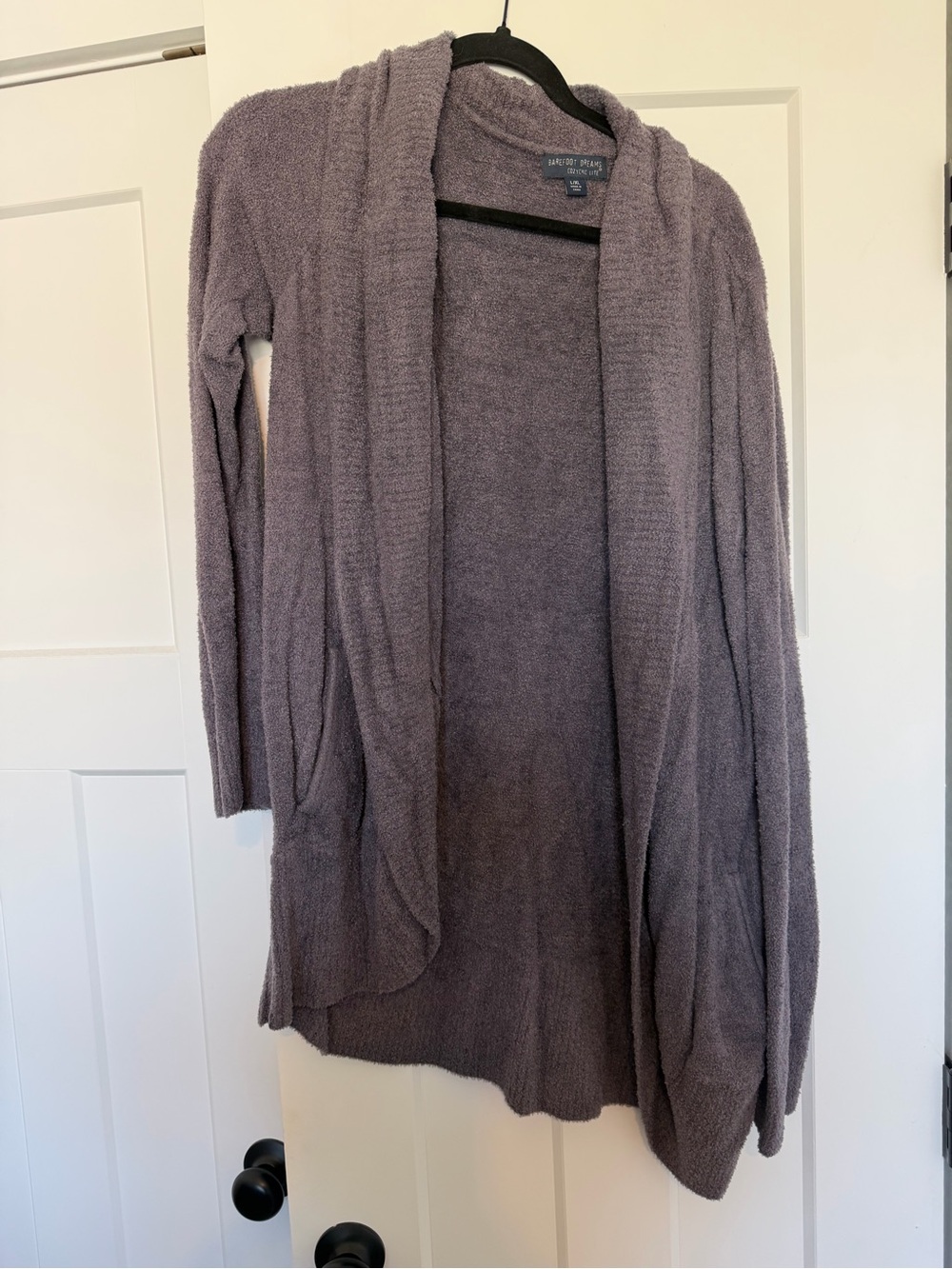 Barefoot Dreams Dusty Lavender Open-Front Plush Cardigan